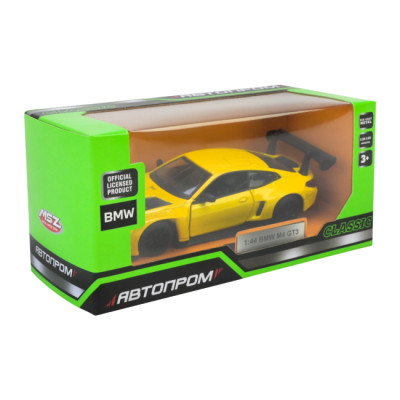 Автомодели - Автомодель Автопром BMW M4 GT3 желтая (4377/2)#5