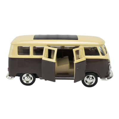 Автомодели - Автомодель Автопром Volkswagen T1 коричнево-бежевая (4387/2)#4