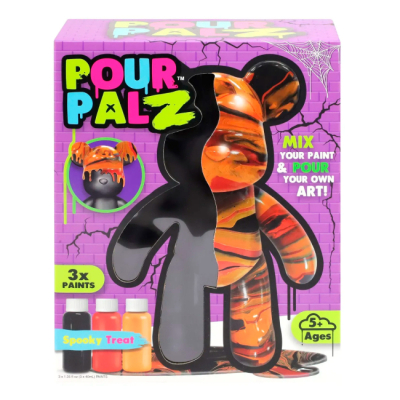 Наборы для творчества - Набор для творчества Pour Palz Флюид Арт Мишка Black Edition Мишка Жуткое угощение (GS-G87784/1)#3