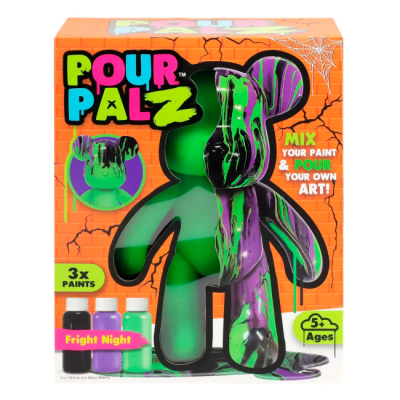 Наборы для творчества - Набор для творчества Pour Palz Флюид Арт Мишка Black Edition Мишка Ночь ужасов (GS-G87784/2)#3