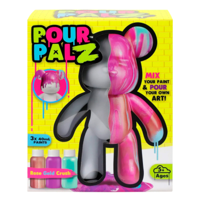 Наборы для творчества - Набор для творчества Pour Palz Флюид Арт Мишка Баблгам Поп (GS-G25030)#3