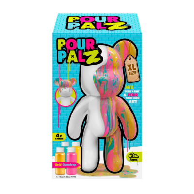 Наборы для творчества - Набор для творчества Pour Palz Флюид Арт Медвежонок XL Яркий Мармелад (GS-G26322)#2