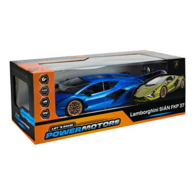 Радиоуправляемые модели - Автомодель Країна Іграшок Lamborghini Sian FKP37 синяя на радиоуправлении 1:16 (PM1407)#6