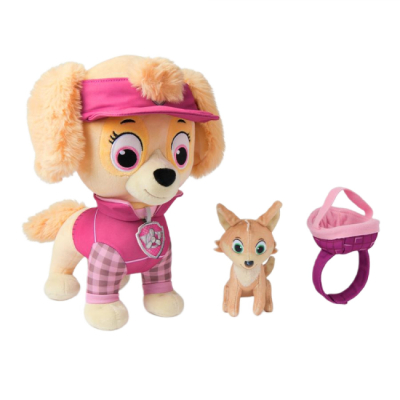 М'які тварини - М'яка іграшка Paw Patrol Цуценя Скай з улюбленцем 30 см (SM47401/7700)#3