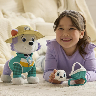 М'які тварини - М'яка іграшка Paw Patrol Цуценя Еверест з улюбленцем 30 см (SM47401/7687)#5