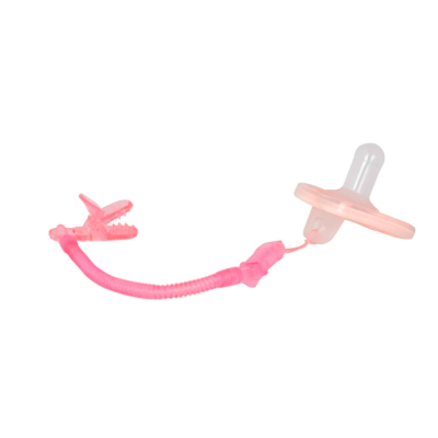 Товари для догляду - Ланцюжок для пустушки Baby Team Рожева спіраль (3390/2) (3335/3)#2