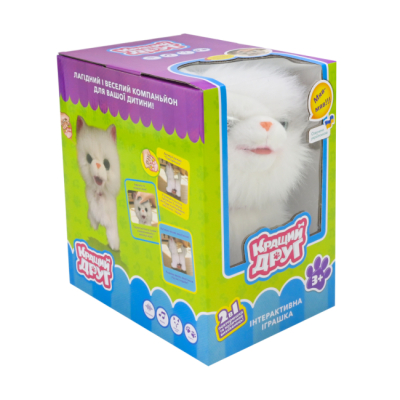 Мягкие животные - Интерактивная игрушка Кращий друг Котенок белый (BF2501/1)#5