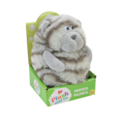 М'які тварини - М'яка іграшка Plush and Co Котик сірий зі смужками 13 см (PLC25015/3)#2