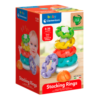 Розвивальні іграшки - Розвивальна іграшка Clementoni Пірамідка з кільцями (8005125171033)#3