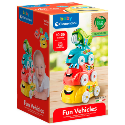 Розвивальні іграшки - Пірамідка Clementoni Веселі машинки (8005125171118)#3