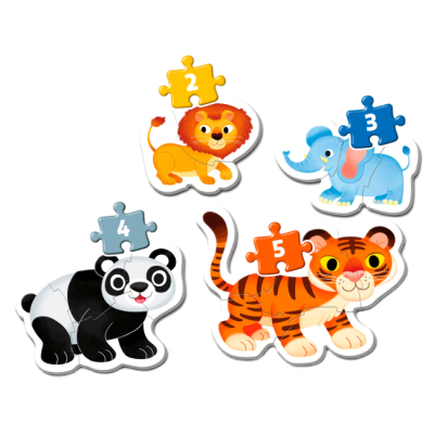 Пазлы - Пазл Clementoni My First Puzzles Wild Animals 4 в 1 (8005125208104)#2