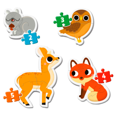 Пазли - Пазл Clementoni My First Puzzles Forest Animals 4 в 1 (8005125208142)#2