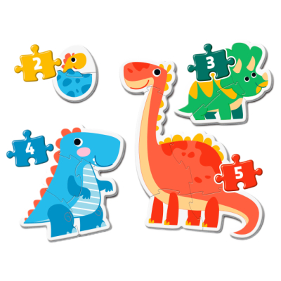Пазли - Пазл Clementoni My First Puzzles Dinosaurs 4 в 1 (8005125208340)#2