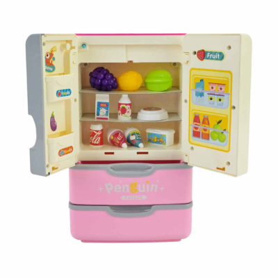 Детские кухни и бытовая техника - Игровой набор Країна Іграшок Холодильник розовый (1819)#2