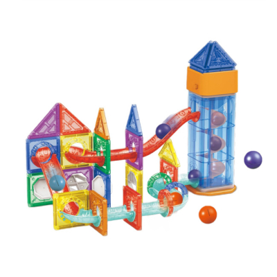 Магнітні конструктори - Магнітний конструктор Dezhi Трек-лабіринт із кульками 69 деталей (HD130A-1)#2