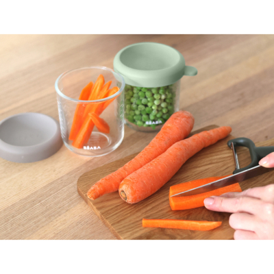 Товары по уходу - Набор контейнеров для хранения Beaba стеклянных зеленый и серый (914011)#5