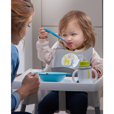 Товари для догляду - Силіконова ложка Beaba синя (913381)#4