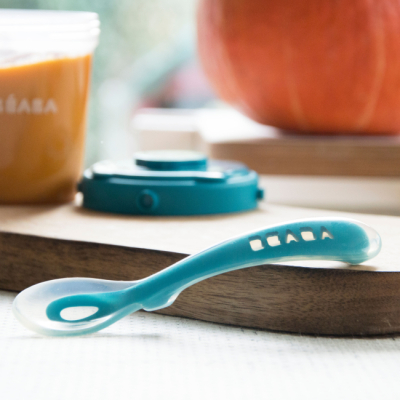 Товары по уходу - Силиконовая ложка Beaba синяя (913426)#2