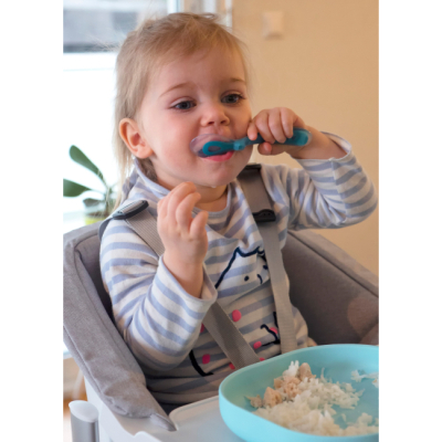 Товары по уходу - Силиконовая ложка Beaba синяя (913426)#3