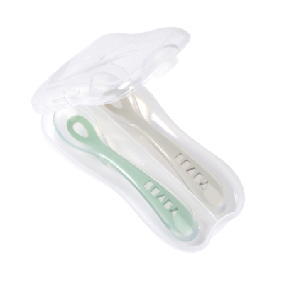 Товары по уходу - Набор ложечек Beaba силиконовых зеленая и серая (913554)#2