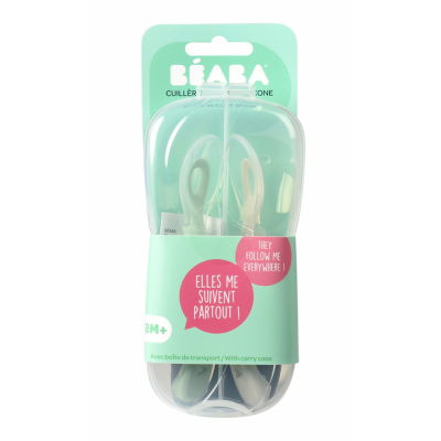 Товары по уходу - Набор ложечек Beaba силиконовых зеленая и серая (913554)#3