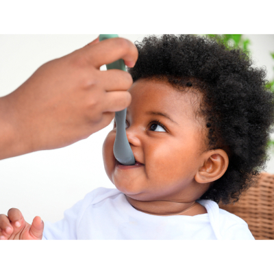 Товары по уходу - Набор ложечек Beaba силиконовых зеленая и серая (913574)#5