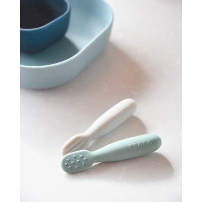 Товары по уходу - Набор ложечек Beaba BLW зеленая и серая (913578)#3