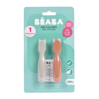 Товары по уходу - Набор ложечек Beaba BLW красная и серая (913579)#2