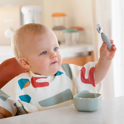 Товари для догляду - Набір столових приборів Beaba ложка та виделка сірий (913581)#4