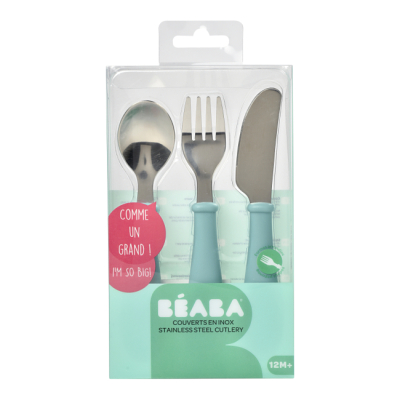 Товари для догляду - Набір столових приборів Beaba зелений (913461)#2