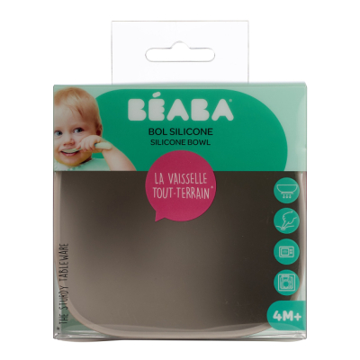 Товары по уходу - Тарелка Beaba силиконовая на присоске серая (913433)#2