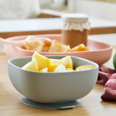 Товары по уходу - Тарелка Beaba силиконовая на присоске серая (913433)#3