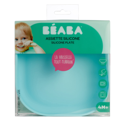 Товары по уходу - Тарелка Beaba силиконовая на присоске синяя (913430)#2
