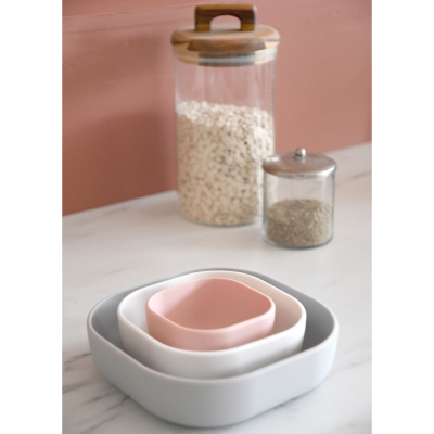 Товары по уходу - Набор тарелок Beaba силиконовых розовый (913568)#3