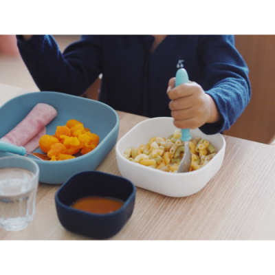 Товары по уходу - Набор тарелок Beaba силиконовых синий (913566)#4