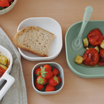 Товары по уходу - Набор тарелок Beaba силиконовых оливковый (913567)#4