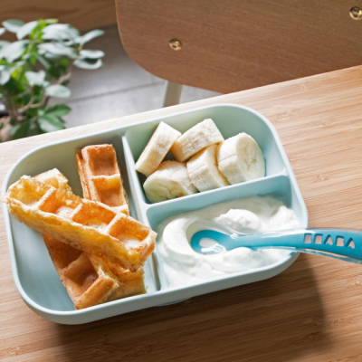 Товары по уходу - Набор посуды Beaba силиконовый синий (913455)#3