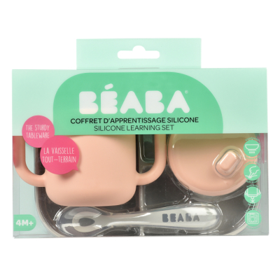 Товары по уходу - Набор посуды Beaba розово-серый (913527)#2