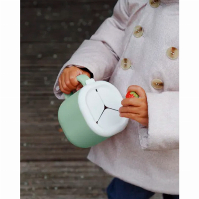 Товары по уходу - Чашка Beaba Pick 'n' Snack силиконовая оливковая (913564)#6