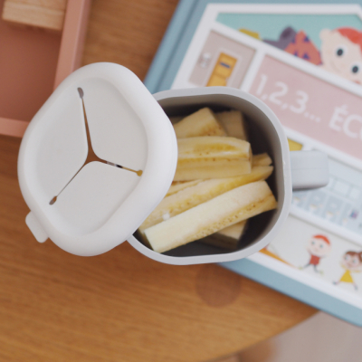 Товары по уходу - Чашка Beaba Pick 'n' Snack силиконовая серая (913565)#6