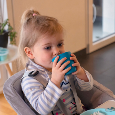 Товары по уходу - Стакан Beaba силиконовый синий 180 мл (913434)#4