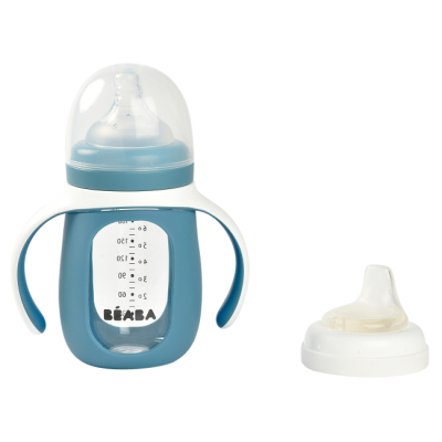 Товары по уходу - Поильник Beaba учебный стеклянный синий (913519)#2