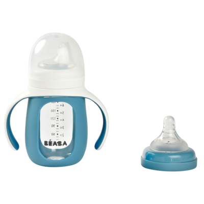 Товары по уходу - Поильник Beaba учебный стеклянный синий (913519)#3
