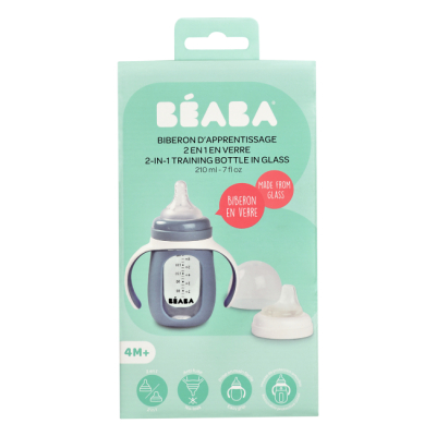 Товары по уходу - Поильник Beaba учебный стеклянный синий (913519)#4