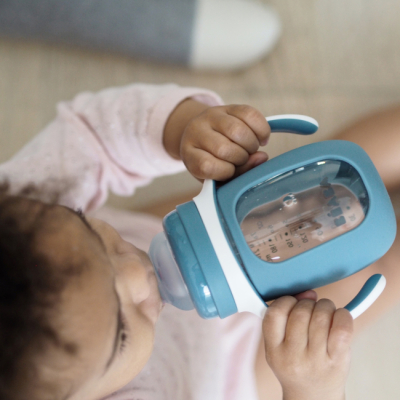 Товары по уходу - Поильник Beaba учебный стеклянный синий (913519)#6