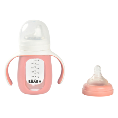 Товары по уходу - Поильник Beaba учебный стеклянный розовый (913520)#2