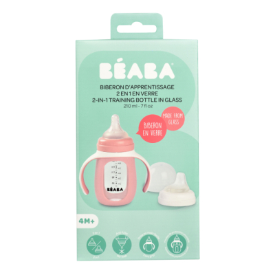Товары по уходу - Поильник Beaba учебный стеклянный розовый (913520)#4