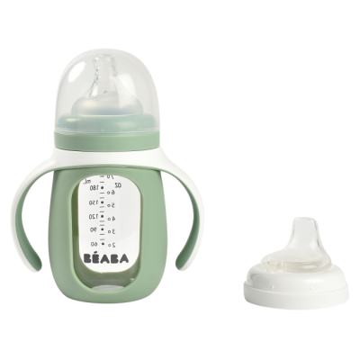 Товары по уходу - Поильник Beaba учебный стеклянный зеленый (913537)#4