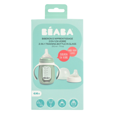 Товары по уходу - Поильник Beaba учебный стеклянный зеленый (913537)#5