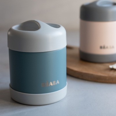 Ланч-боксы - Пищевый термоконтейнер Beaba зелено-серый 300 мл (912907)#5